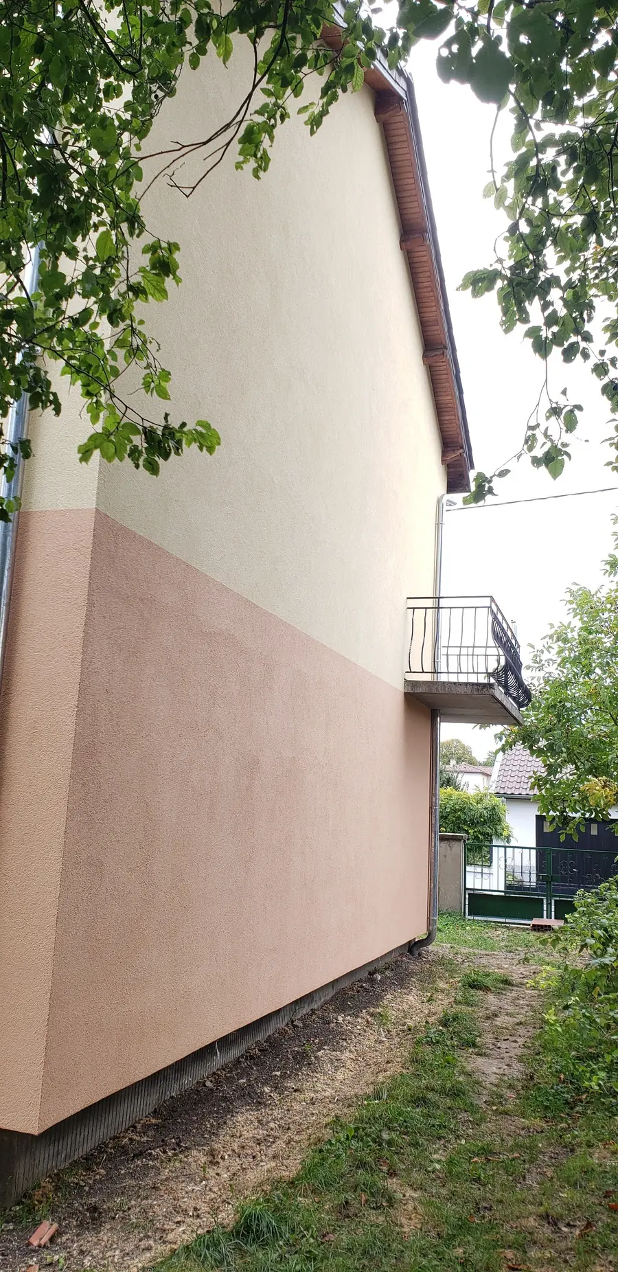 Pignon rénové avec isolation thermique extérieure